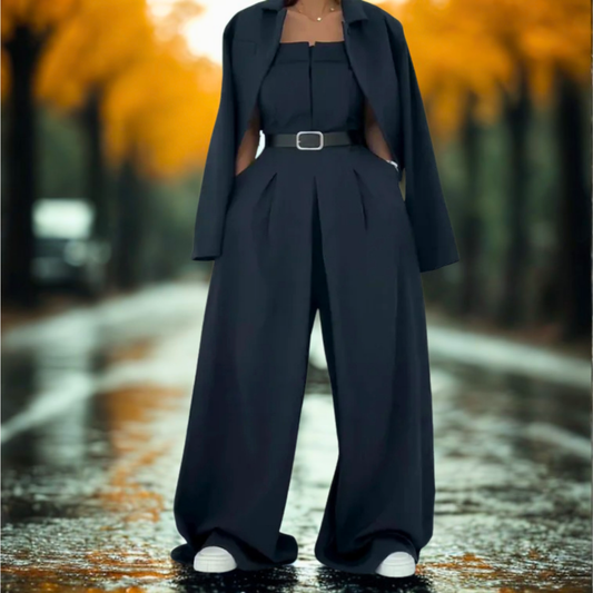 Completo Elegante Donna: Tuta con Corpetto Integrato + Giacca Trendy
