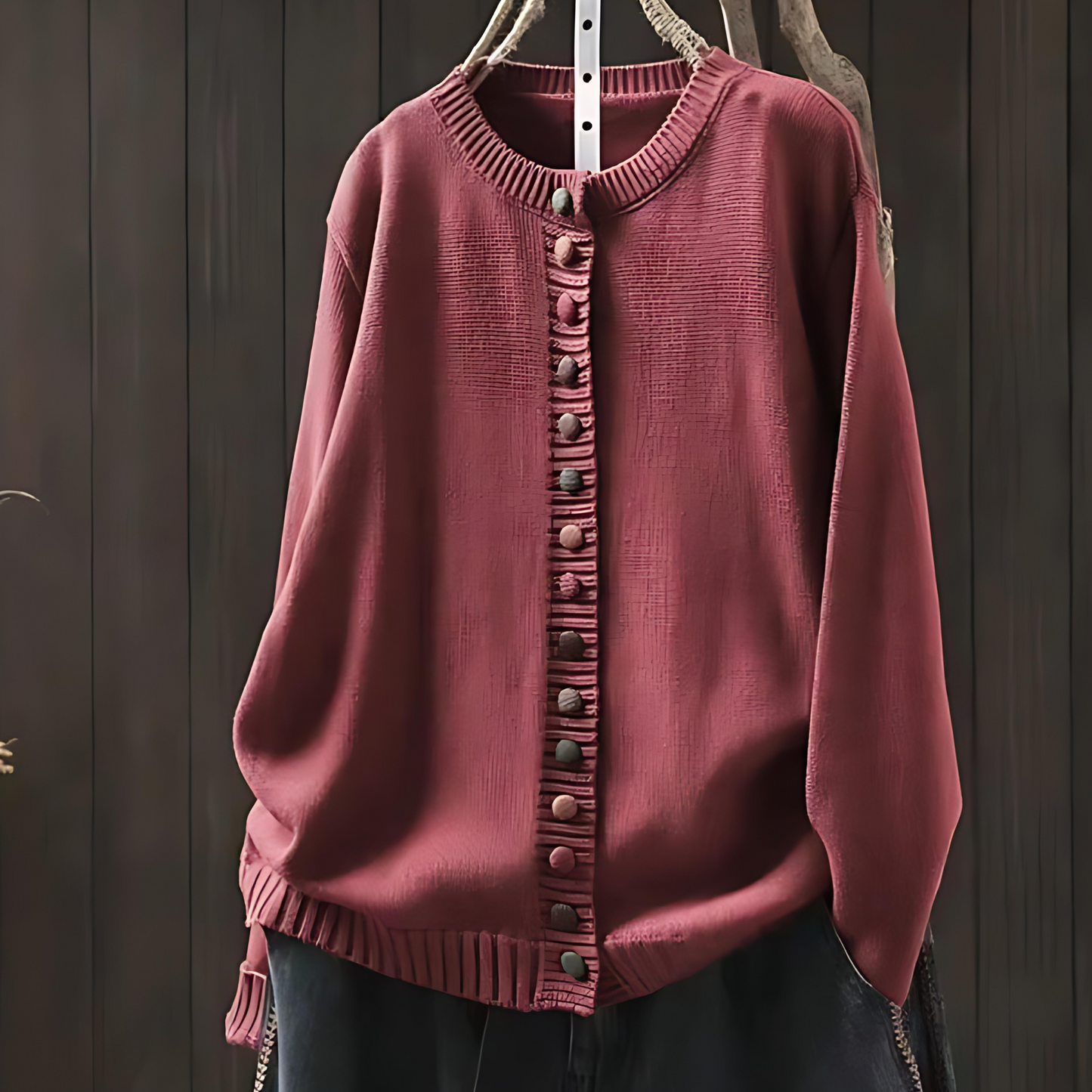 Cardigan con Bottoni Colorati