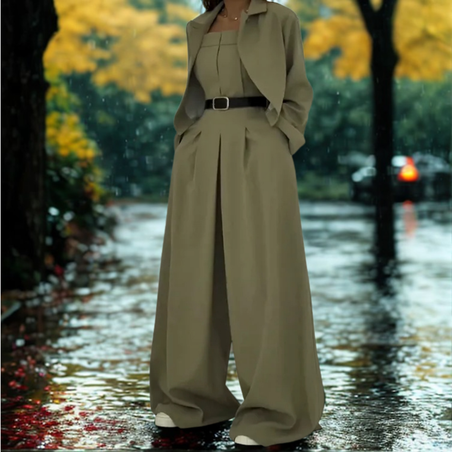 Completo Elegante Donna: Tuta con Corpetto Integrato + Giacca Trendy
