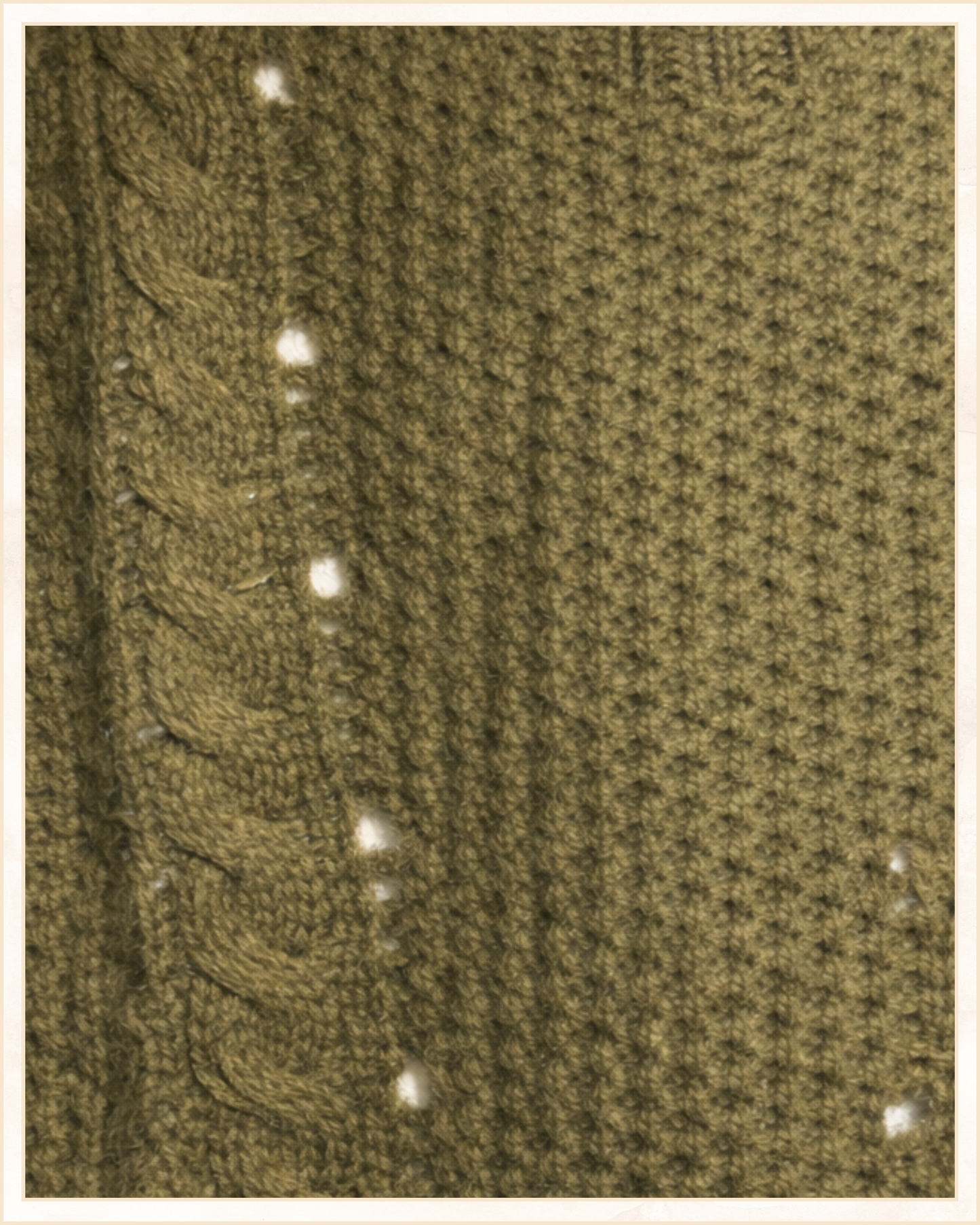 Maglia lunga a trecce in mohair · Linea Essenziale