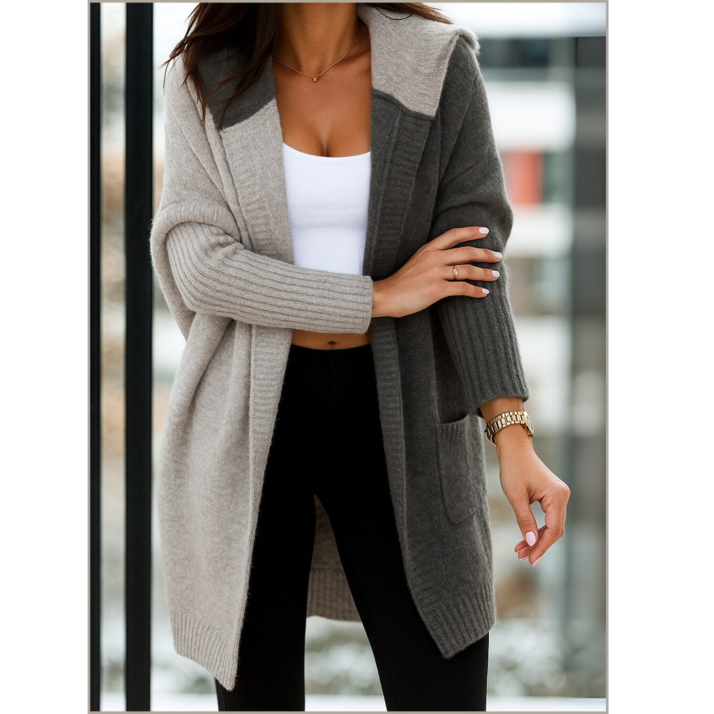 Cardigan con Cappuccio