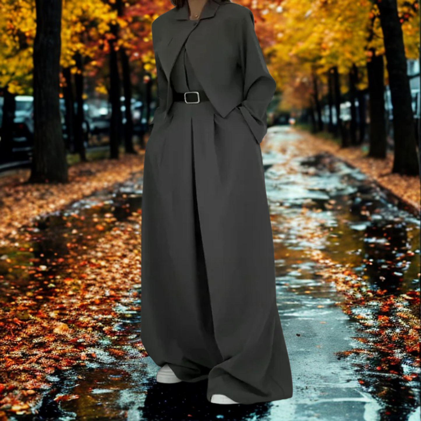 Completo Elegante Donna: Tuta con Corpetto Integrato + Giacca Trendy