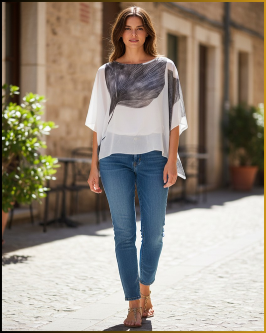 Blusa leggera in seta