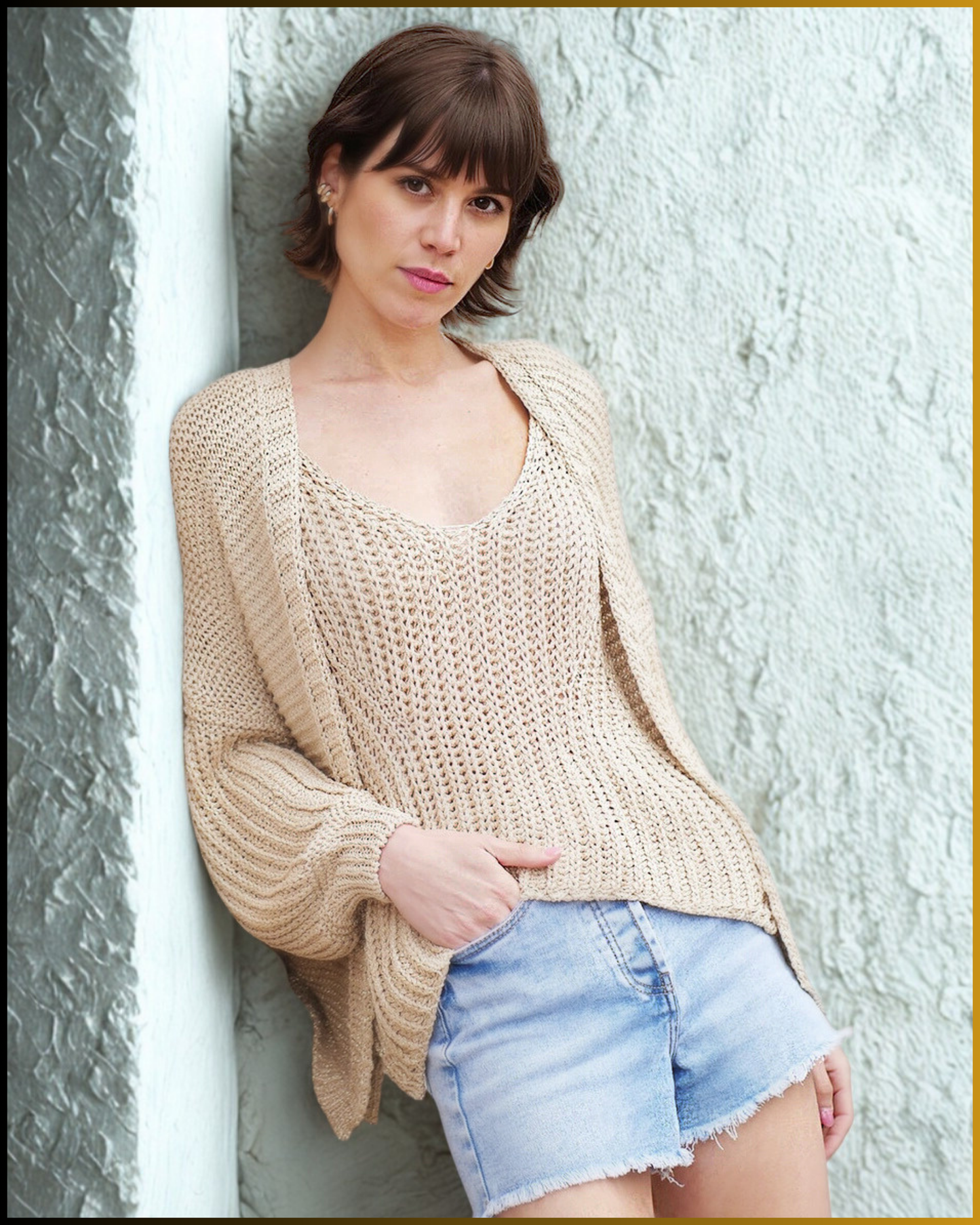 Cardigan corto in crochet