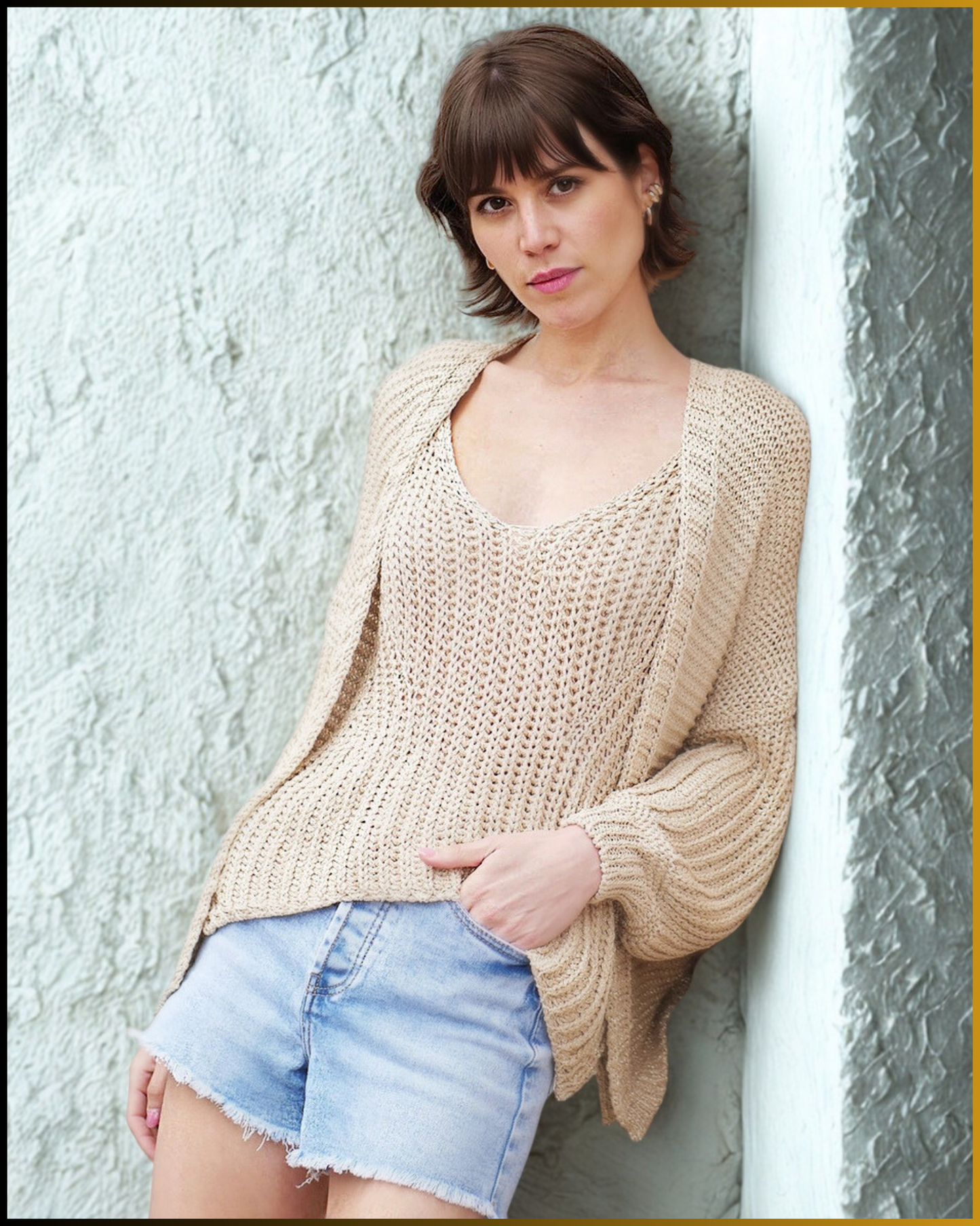 Cardigan corto in crochet