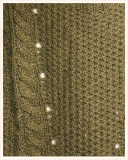 Maglia lunga a trecce in mohair · Linea Essenziale