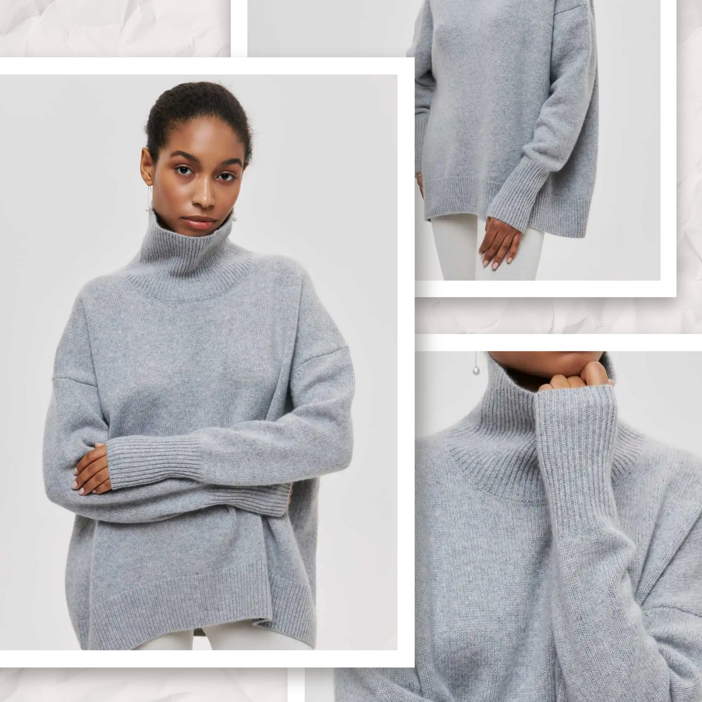 Maglione Collo Arrotondato Elegance