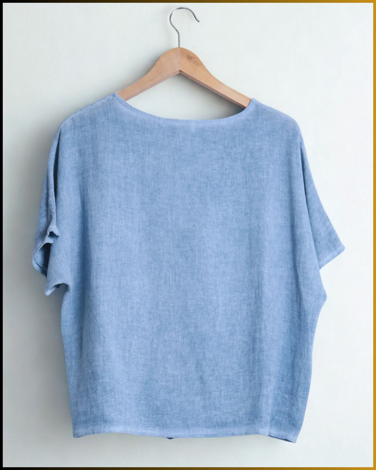 Top in lino e cotone
