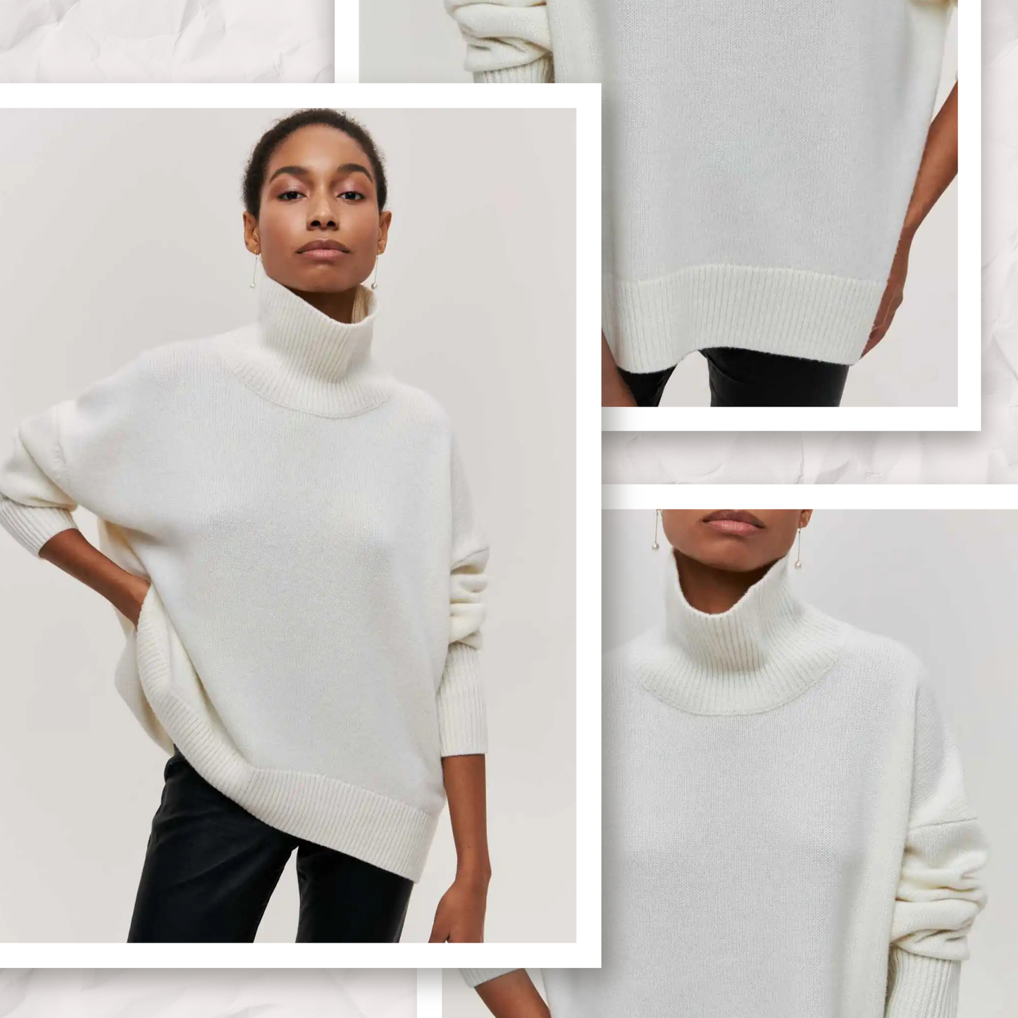 Maglione Collo Arrotondato Elegance