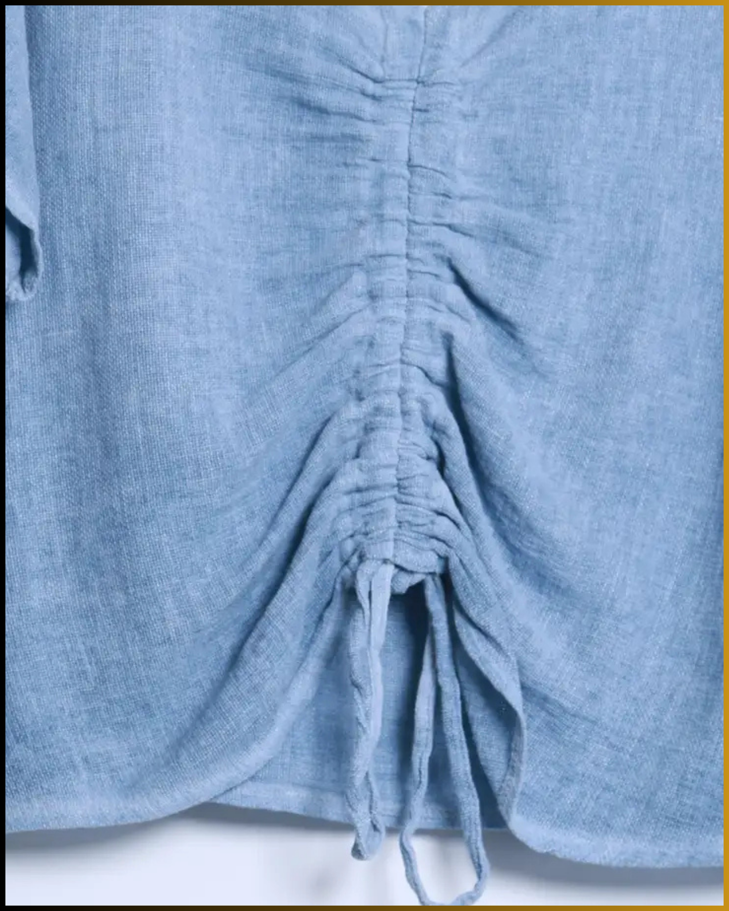 Top in lino e cotone