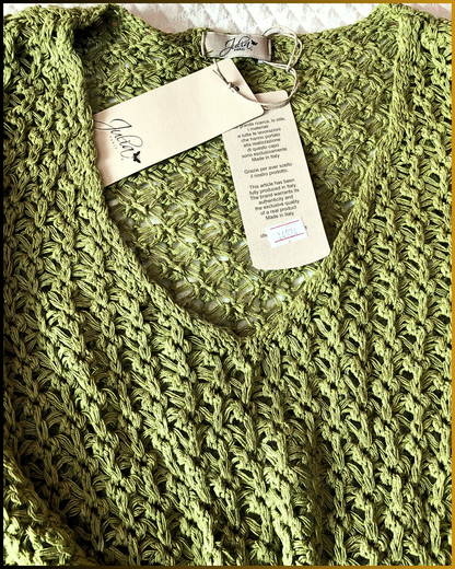 Maglione oversize in cotone con scollo a V