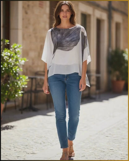 Blusa leggera in seta